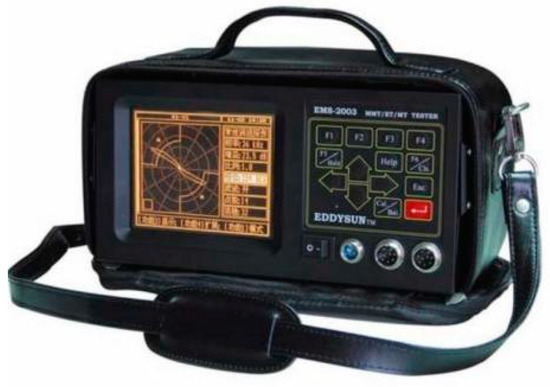 Equipamento portátil EDDYSUN EMS-2003 para Memória Magnética do Metal